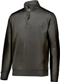 Augusta Adult Fleece 1/4 Zip Pullover BLACK Pocket