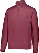 Augusta Adult Fleece 1/4 Zip Pullover MAROON Pocket