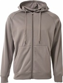 A4 Adult Agility Long Sleeve Tech Fleece Hoodie GRAPHITE Pocket