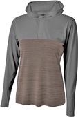 A4 Womens Slate 1/4 Zip Hoodie GRAPHITE Pocket