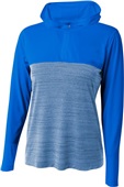A4 Womens Slate 1/4 Zip Hoodie ROYAL Pocket
