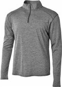 A4 Adult Inspire Tonal Space Dye 1/4 Zip Jacket CHARCOAL Pocket