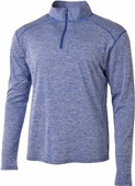A4 Adult Inspire Tonal Space Dye 1/4 Zip Jacket LIGHT BLUE Pocket