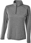 A4 Womens Inspire Tonal Space Dye 1/4 Zip Jacket CHARCOAL Pocket