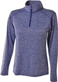 A4 Womens Inspire Tonal Space Dye 1/4 Zip Jacket ROYAL Pocket