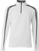 A4 Adult/Youth Spartan Fleece 1/4 Zip Jacket WHITE/GRAPHITE Pocket