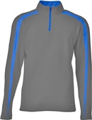 A4 Adult/Youth Spartan Fleece 1/4 Zip Jacket GRAPHITE/ROYAL Pocket