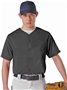Alleson Adult/Youth Faux Mesh Baseball Jersey BLACK Pocket