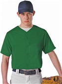 Alleson Adult/Youth Faux Mesh Baseball Jersey DARK GREEN Pocket