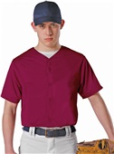 Alleson Adult/Youth Faux Mesh Baseball Jersey MAROON Pocket