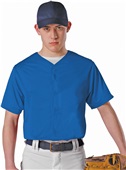 Alleson Adult/Youth Faux Mesh Baseball Jersey ROYAL Pocket