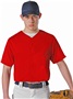 Alleson Adult/Youth Faux Mesh Baseball Jersey SCARLET Pocket