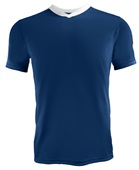 High Five Adult/Youth V-Neck Genesis Soccer Jersey NAVY/WHITE Front