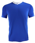 High Five Adult/Youth V-Neck Genesis Soccer Jersey ROYAL/WHITE Front