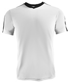 High Five Adult/Youth V-Neck Genesis Soccer Jersey WHITE/BLACK Front