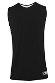 Epic Adult & Youth 1-Layer Reversible Tank Top Basketball Jerseys Outside: BLACK/WHITE, Inside: WHITE/BLACK Front
