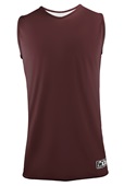 Epic Adult & Youth 1-Layer Reversible Tank Top Basketball Jerseys Outside: MAROON/WHITE, Inside: WHITE/MAROON Front