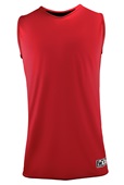 Epic Adult & Youth 1-Layer Reversible Tank Top Basketball Jerseys Outside: SCARLET/BLACK, Inside: BLACK/SCARLET Front
