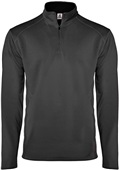 Badger Adult Money Mesh 1/4 Zip Jacket BLACK/GRAPHITE Pocket
