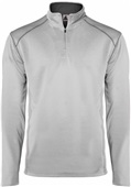 Badger Adult Money Mesh 1/4 Zip Jacket SILVER/GRAPHITE Pocket