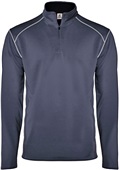 Badger Adult Youth Money Mesh 1/4 Zip Jacket NAVY/SILVER Pocket
