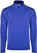 Badger Adult Money Mesh 1/4 Zip Jacket ROYAL/SILVER Pocket