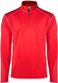 Badger Adult Money Mesh 1/4 Zip Jacket RED/SILVER Pocket