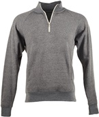 J America Adult Tri-Blend Fleece 1/4 Zip Jacket BLACK TRI-BLEND Pocket