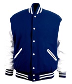Game Sportswear Varsity Wool Leather Jacket 5000 DK ROYAL/WHITE Pocket