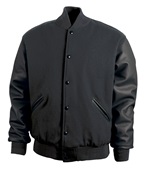 Game Sportswear Varsity Wool Leather Jacket 5000 BLACK/BLACK Pocket