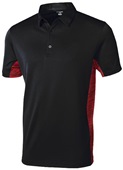 Tonix Mens Venture Polo Shirts 1810 BLACK/SCARLET Pocket