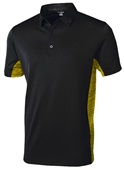 Tonix Mens Venture Polo Shirts 1810 BLACK/GOLD Pocket