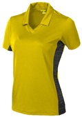 Tonix Ladies Venture V-Neck Polo Shirt 1815 GOLD/BLACK Pocket