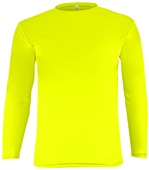 Epic Cooling Performance Long Sleeve Crew T-Shirts (18- Colors Available) SAFETY YELLOW Front