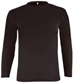 Epic Cooling Performance Long Sleeve Crew T-Shirts (18- Colors Available) BLACK Front