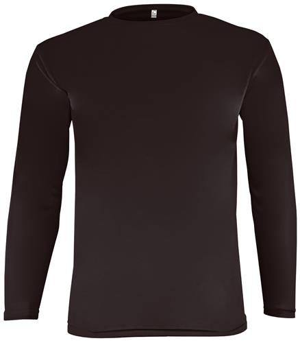 Epic Cooling Performance Long Sleeve Crew T-Shirts (18- Colors Available) BLACK 