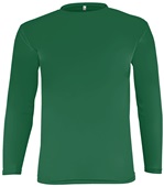 Epic Cooling Performance Long Sleeve Crew T-Shirts (18- Colors Available) FOREST Front