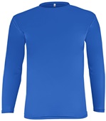 Epic Cooling Performance Long Sleeve Crew T-Shirts (18- Colors Available) ROYAL Front