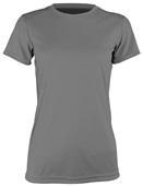 Epic Womens Cool Performance Dry-Fit Crew T-Shirts GRAPHITE Front
