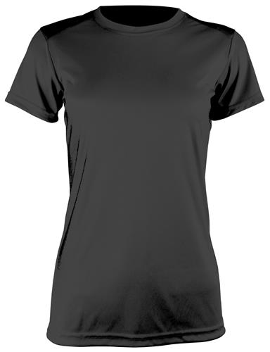 Epic Womens Cool Performance Dry-Fit Crew T-Shirts BLACK 