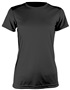 Epic Womens Cool Performance Dry-Fit Crew T-Shirts BLACK Front