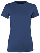 Epic Womens Cool Performance Dry-Fit Crew T-Shirts NAVY Front