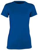 Epic Womens Cool Performance Dry-Fit Crew T-Shirts ROYAL Front