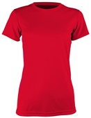 Epic Womens Cool Performance Dry-Fit Crew T-Shirts SCARLET Front