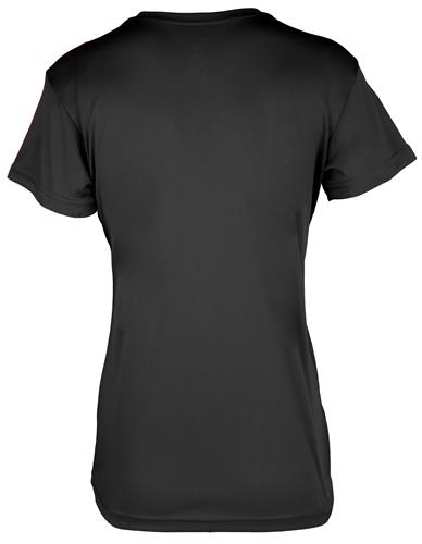 Epic Womens Cool Performance Dry-Fit Crew T-Shirts BLACK 