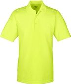 Core365 Mens Radiant Performance Piqué Polo SAFETY YELLOW Pocket