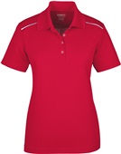 Core365 Ladies Radiant Performance Pique Polo CLASSIC RED Pocket