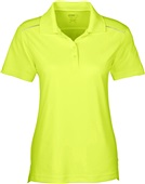 Core365 Ladies Radiant Performance Pique Polo SAFETY YELLOW Pocket