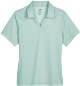 Ultra Club Ladies Cavalry Twill Performance Polo WHITE/JADE Pocket