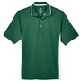 UltraClub Men's Cool & Dry Sport Two-Tone Polo FOREST GREEN/WHITE Pocket